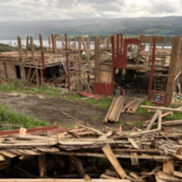 Demounting the barn in 2022, provided by Omtre